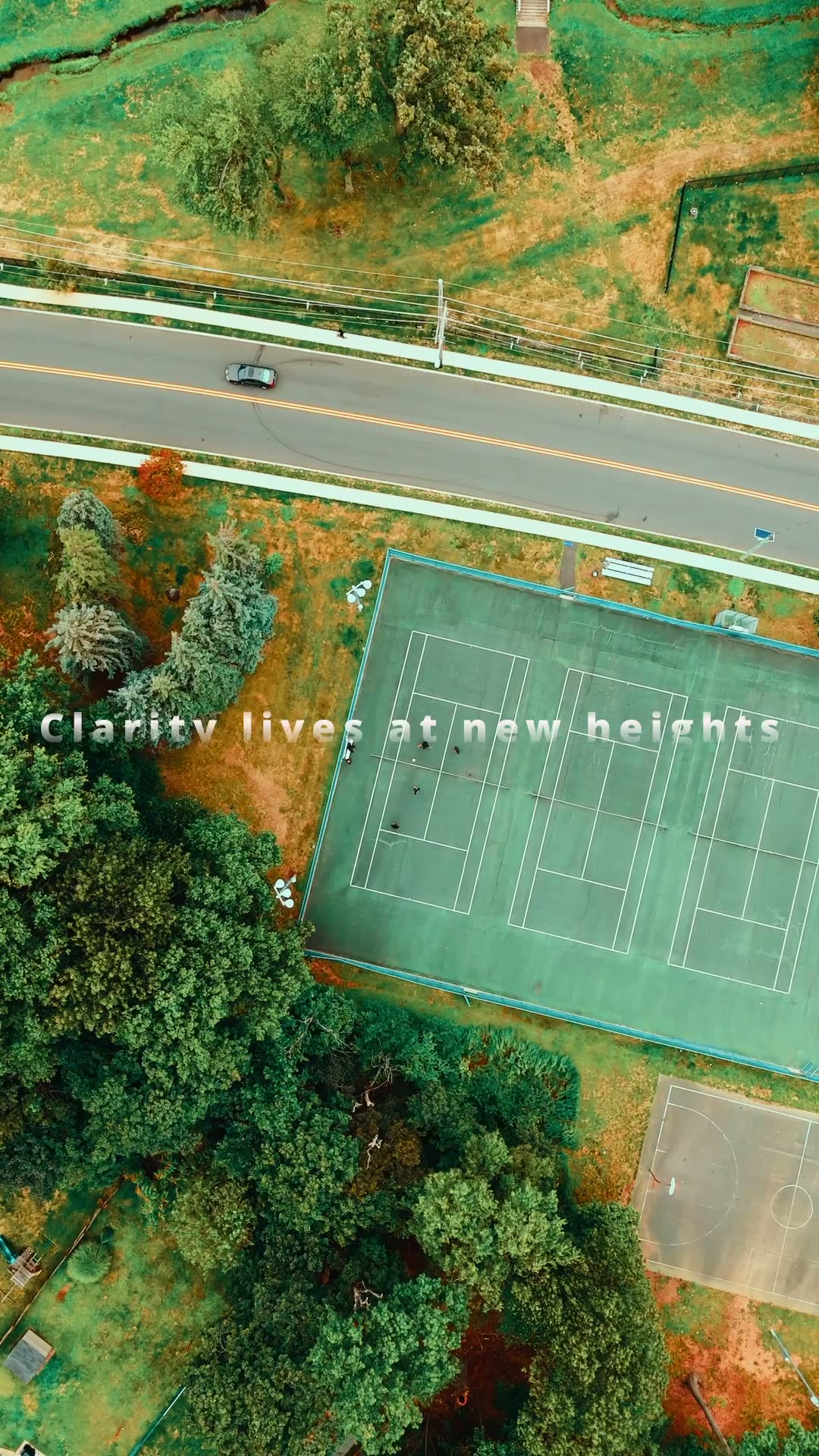 Aerial drone frame from a Monday Maison vertical film